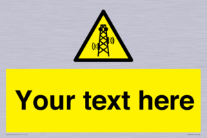 Custom warning RF radiation transmitter